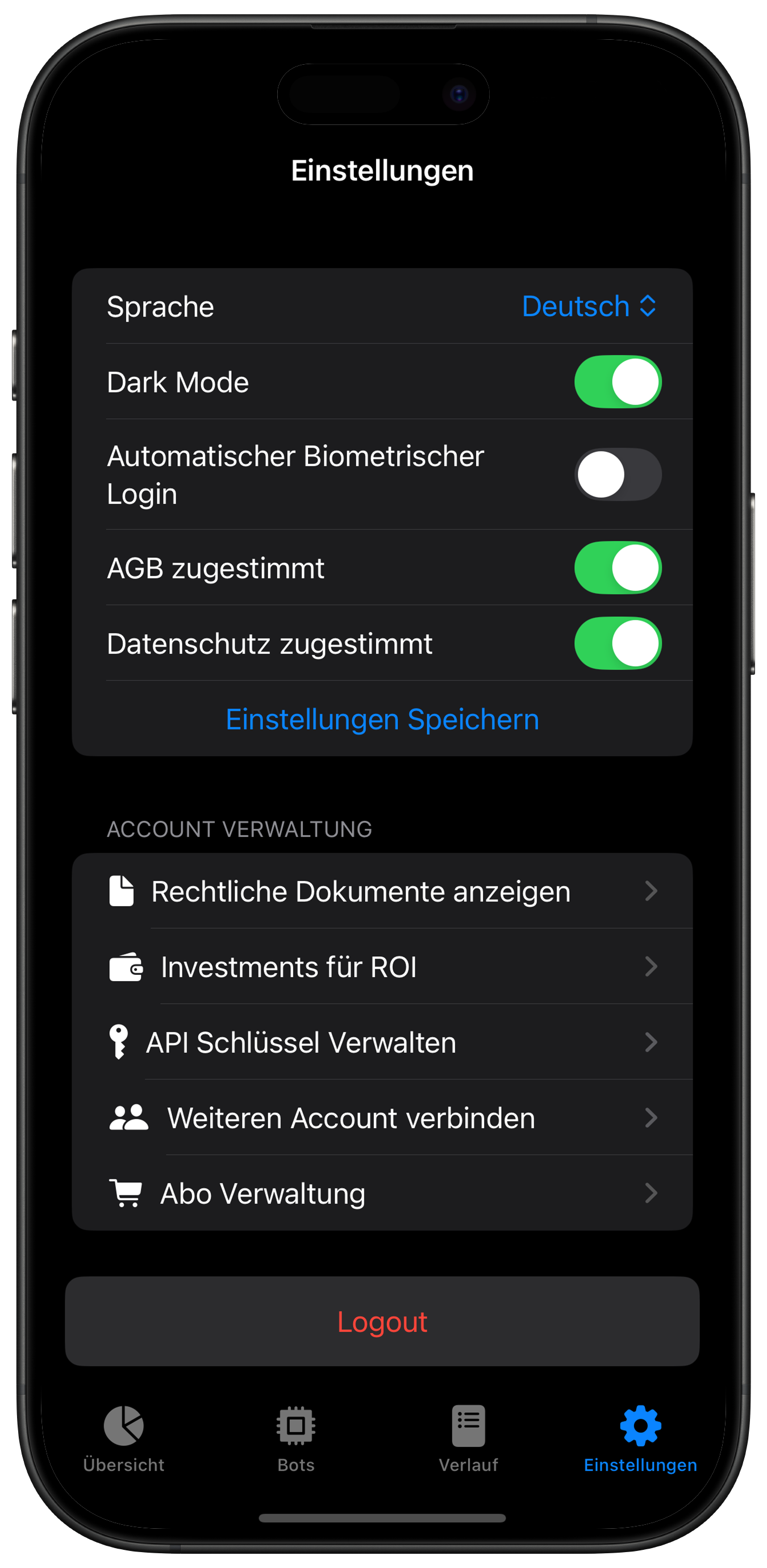 Screenshot: Autologin aktivieren